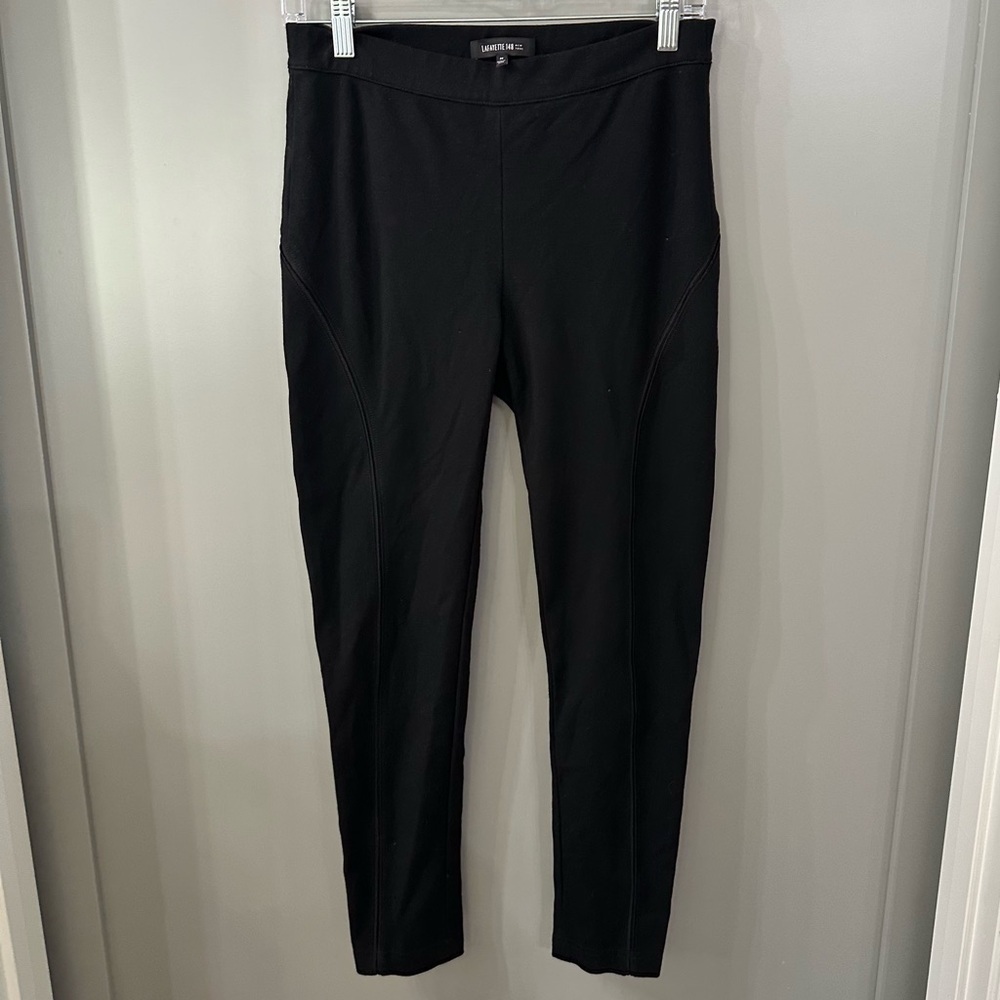 Lafeyette 148 Black Stretchy Slack Pants Size Medium
